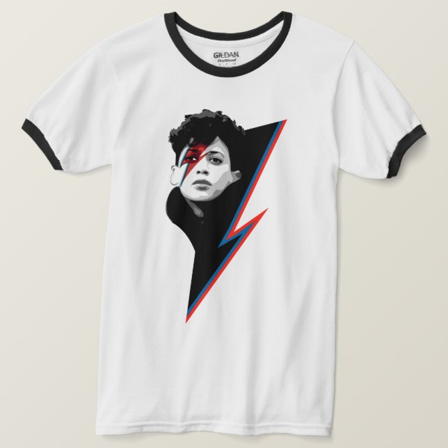 KAMALA - BOWIE - LIGHBLT T SHIRT (Design framsida)