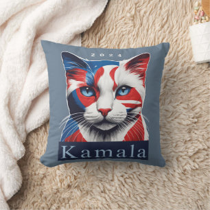 Kamala Cat 2024 Amerikanska valdemokrat Kudde
