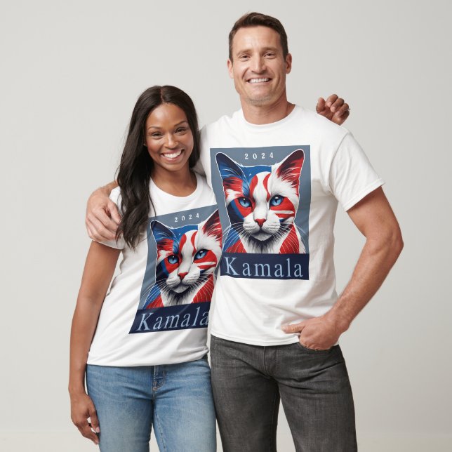 Kamala Cat 2024 Amerikanska valdemokrat T Shirt (Unisex)