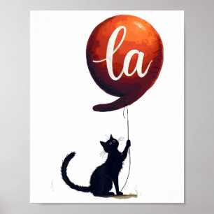 Kamala Cat Comma La Cat Tee Chilless Cat Dam Kam Poster
