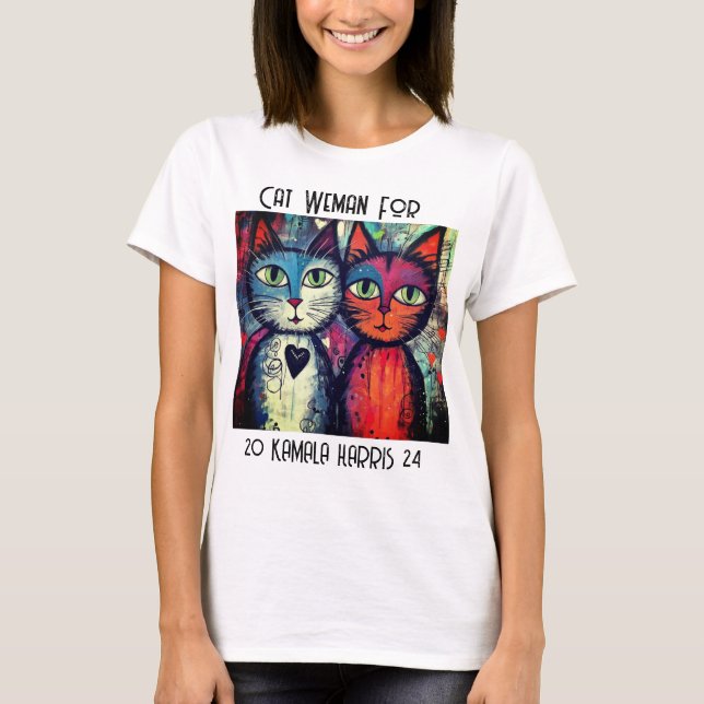 Kamala Cat Dam T-Shirt (Framsida)