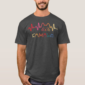 Kamala Cat Lettering Positive Heartslag Cat TShirt T Shirt