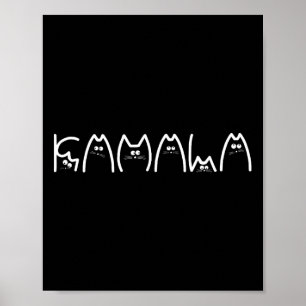 Kamala Cat Typography Alphabet Cute Funny som säge Poster