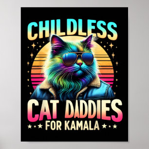 Kamala Chilless Cat Daddies for Kamala Black Cat Poster