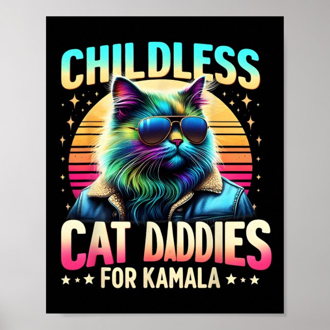 Kamala Chilless Cat Daddies for Kamala Black Cat Poster (Framsidan)