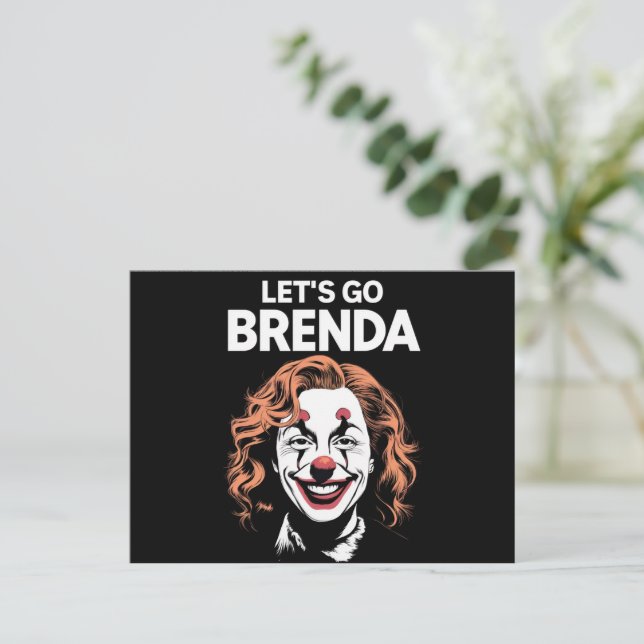 Kamala Clown Låt oss gå Brenda Vykort (Stående Fram)
