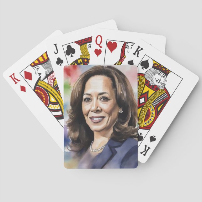Kamala Dartboard Republican Trump Älskare Dart Boa Casinokort (Baksidan)