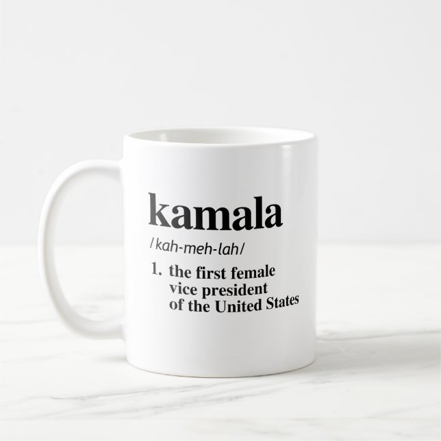 Kamala Definition: First Female Vice President Kaffemugg (Vänster)