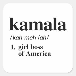Kamala Definition: Girl chef of America Fyrkantigt Klistermärke