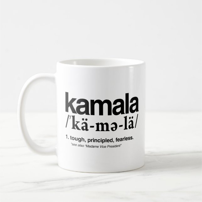 Kamala Definition - Tuff Principled Fearless Kaffemugg (Vänster)