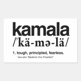 Kamala Definition - Tuff Principled Fearless Rektangulärt Klistermärke