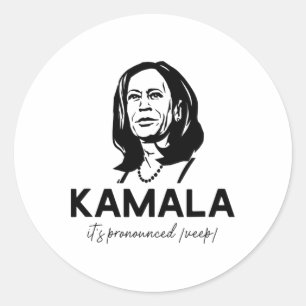 Kamala Det är Pronounced Veep Vice President Harri Runt Klistermärke