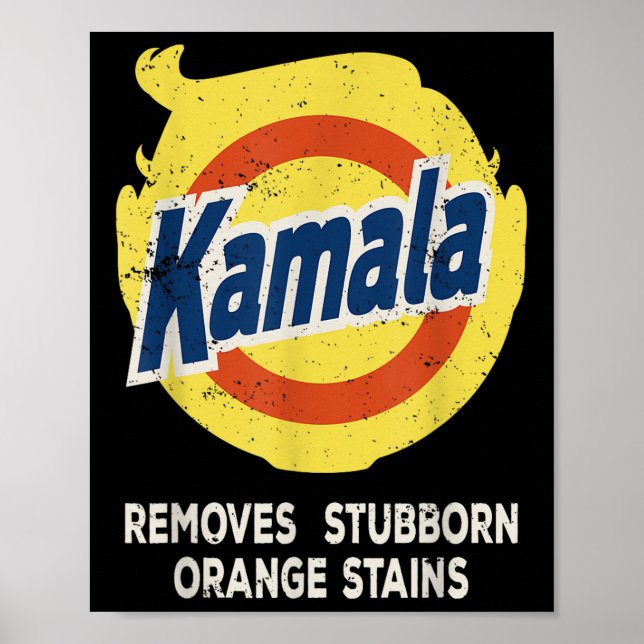Kamala Detergent tar bort stubborn Orange Stains Poster (Framsidan)