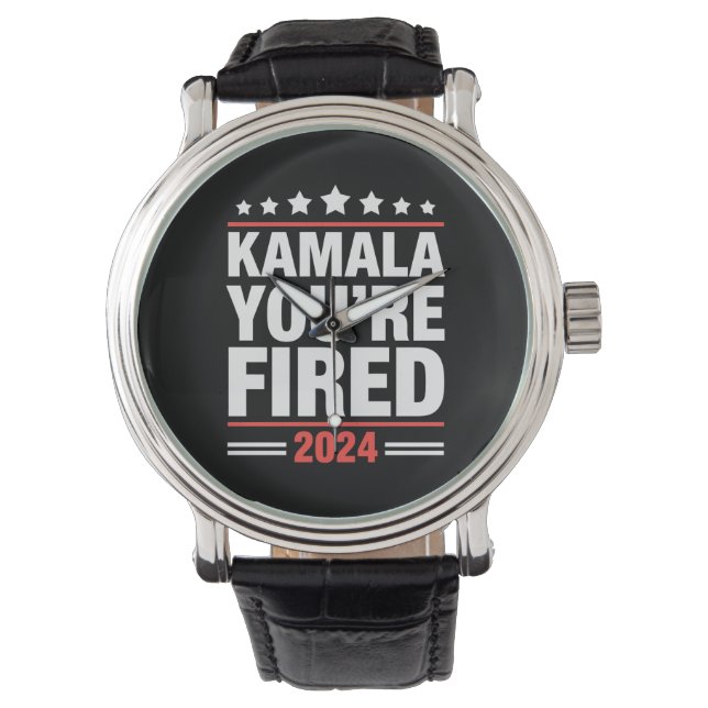 Kamala Du Är Avskedad Kamala Harris 2024 Armbandsur (Framsida)