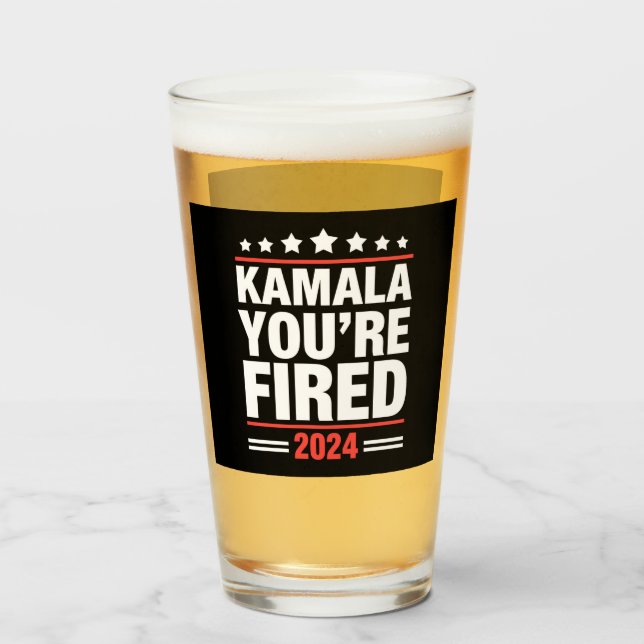 Kamala Du Är Avskedad Kamala Harris 2024 Glaskopp (Framsida fylld)