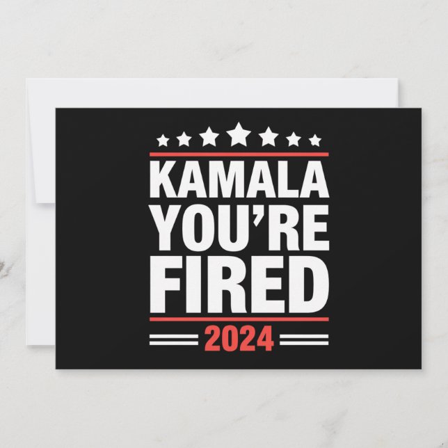 Kamala Du Är Avskedad Kamala Harris 2024 Inbjudningar (Framsida)