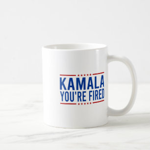 Kamala Du är Fired 2024 Funny Donald Trump Ssticka Kaffemugg
