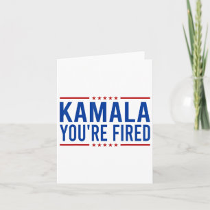 Kamala Du är Fired 2024 Funny Donald Trump Ssticka Kort