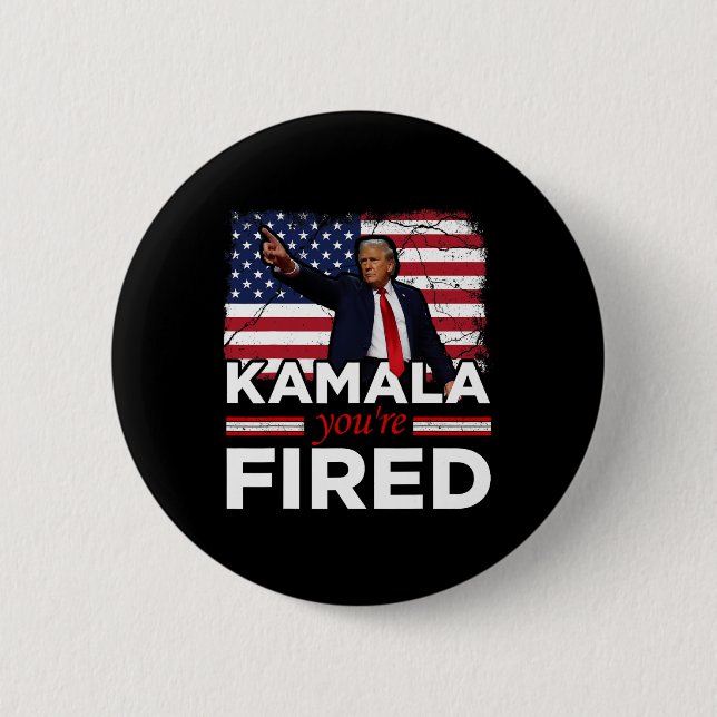 Kamala Du är Fired Funny Knapp (Framsida)