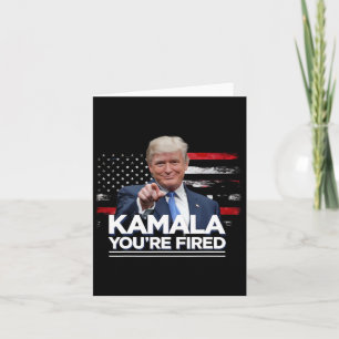 Kamala Du är Fired Funny President Trump Laughing Kort