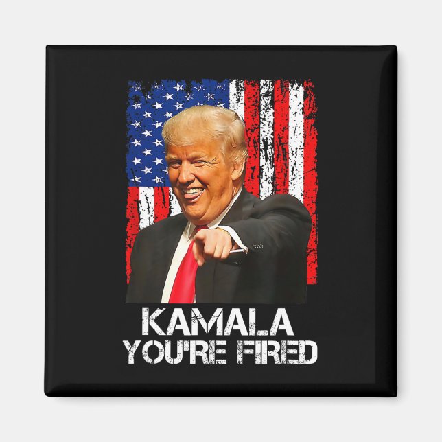 Kamala Du är Fired Funny President Trump Laughing Magnet (Framsidan)
