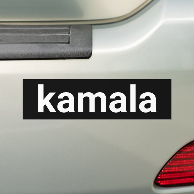 kamala, enkel minimalistisk, modern vit och svart bildekal (På Bil)