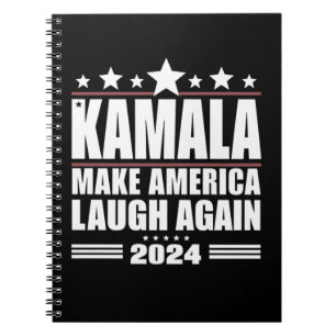 Kamala Få Amerika att Skratta Igen Amerikansk Flag Anteckningsbok