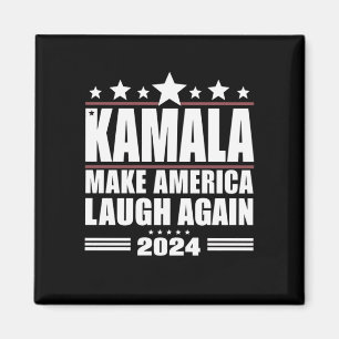 Kamala Få Amerika att skratta igen Amerikansk flag Magnet