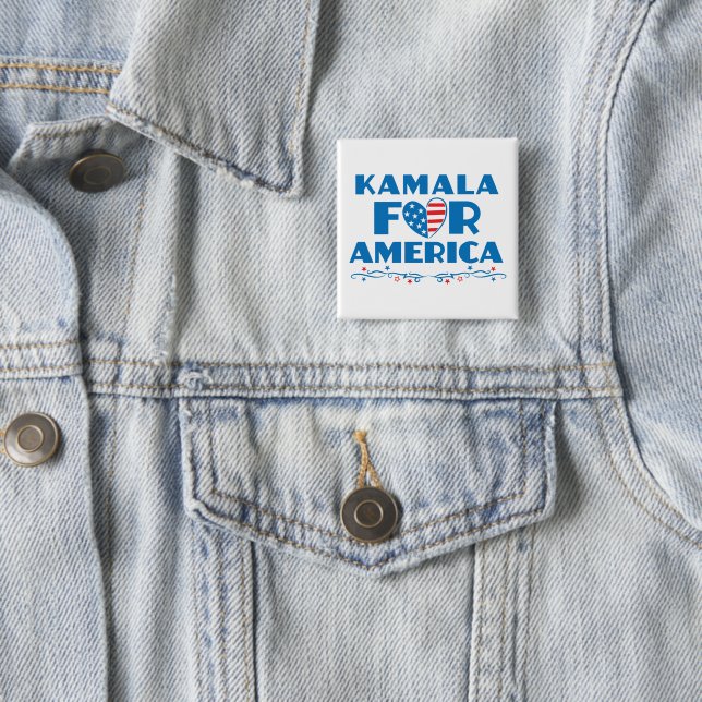 Kamala för Amerika 2024 Knapp (In Situ)