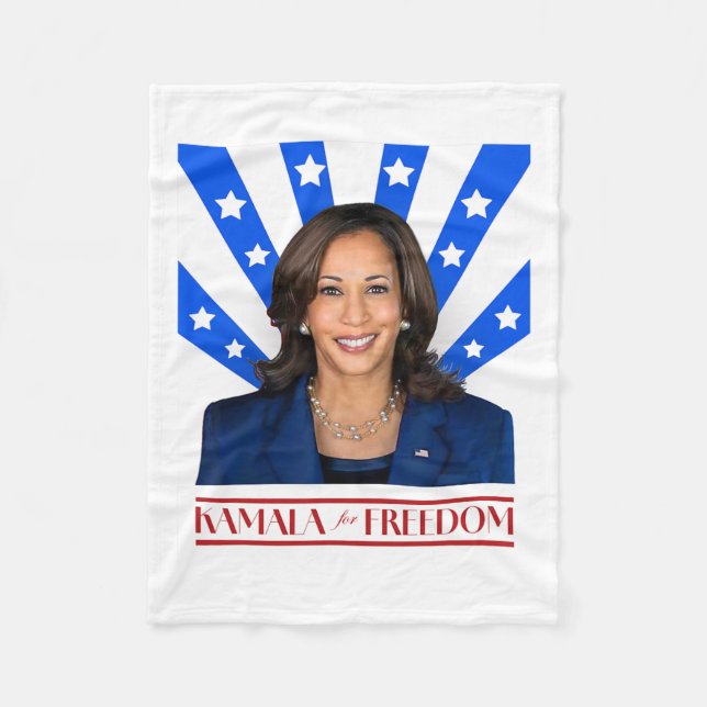 Kamala För Frihet 2024 Madame Vicepresident  Fleecefilt (Framsidan)