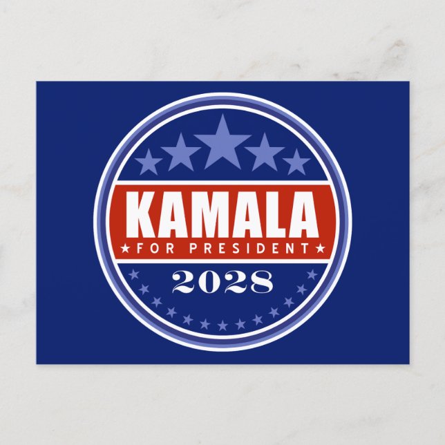 Kamala för president 2028 vykort (Framsida)