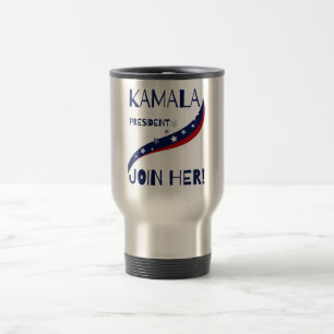 Kamala för president Gå med henne! Resemugg