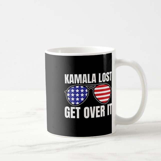 Kamala Förlorade Kom Igen Funny Trump Seger Val Kaffemugg (Höger)