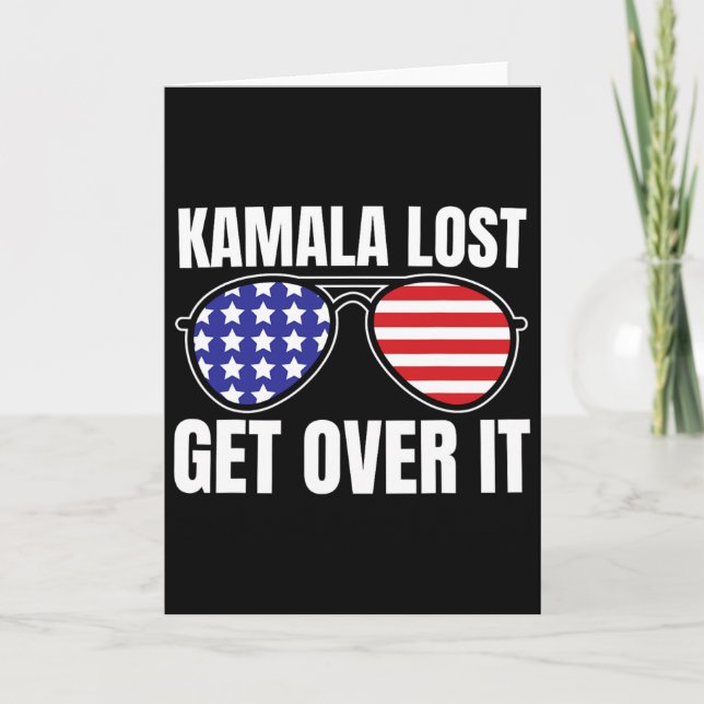 Kamala Förlorade Komma över Det Roligt Trump Seger Kort (Framsida)