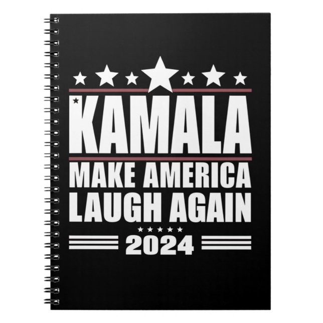 Kamala Gör Amerika till Laugh igen American Flagga Anteckningsbok (Framsidan)
