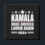 Kamala Gör Amerika till Laugh igen American Flagga Magnet<br><div class="desc">Kamala Gör Amerika till Laugh igen American Flagga 2024</div>