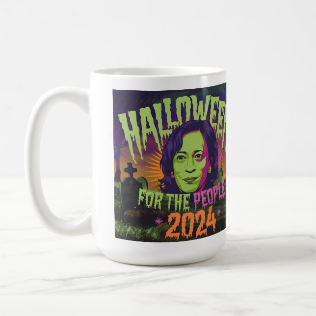 Kamala Halloween Mugg: Festive New Model Kaffemugg (Vänster)