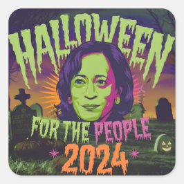 Kamala Halloween Sticker: Festive New Model Fyrkantigt Klistermärke