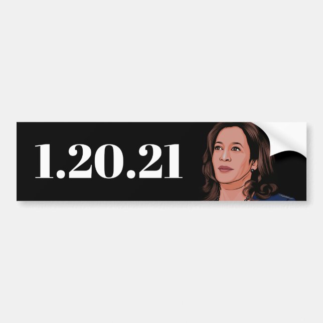 KAMALA HARRIS: 1.20.21 BUMPER STICKER BILDEKAL (Framsidan)