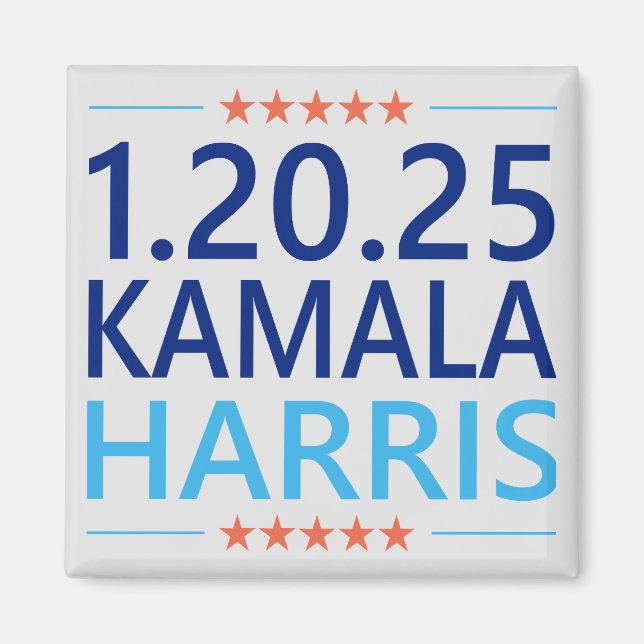 Kamala Harris 1st Woman President 1.20.25 Magnet (Framsidan)