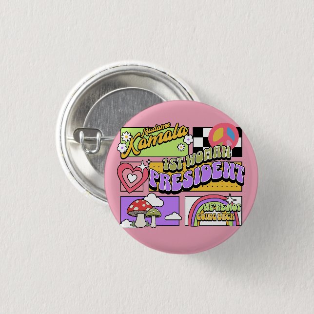 Kamala Harris 1st Woman President Inauguration Knapp (Framsida & baksida)