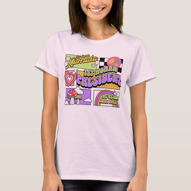 Kamala Harris 1st Woman President Inauguration T Shirt (Framsida)