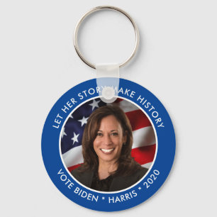 Kamala Harris 2020 Collecsible Keepsaké Photo Nyckelring