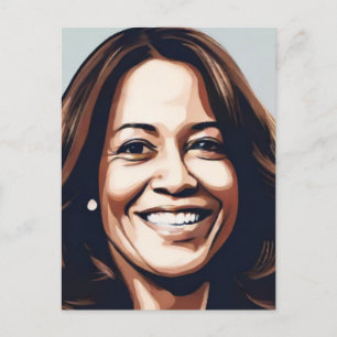 Kamala Harris 2024 1st Indian Black Melanin Sista Vykort