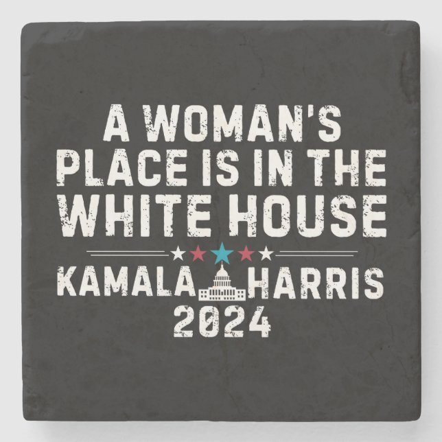 Kamala Harris 2024- A Womans Ställe ligger i Whit Stenunderlägg (Framsidan)