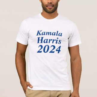 Kamala Harris 2024 Anpassat namn och År vitt T Shirt
