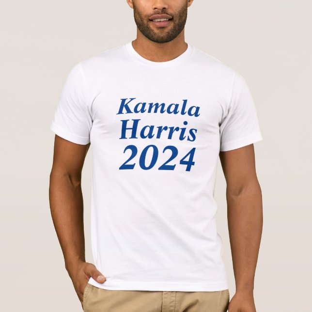 Kamala Harris 2024 Anpassat namn och År vitt T Shirt (Framsida)