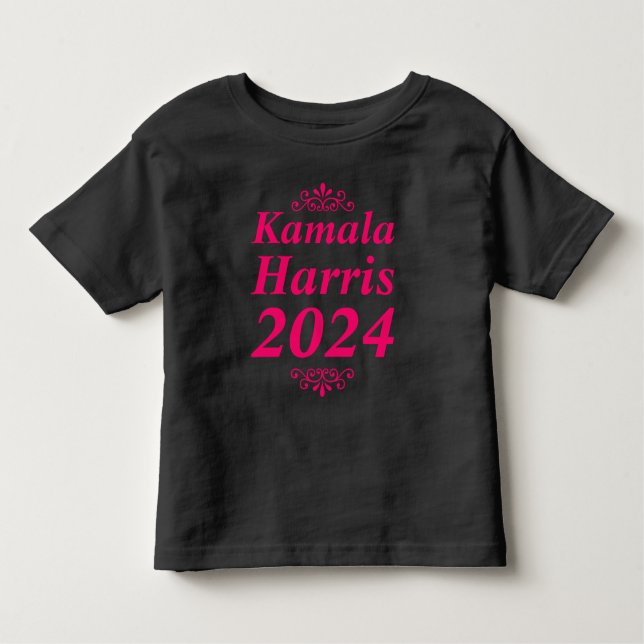 Kamala Harris 2024 Anpassningsbar Text & Färg Orna T Shirt (Framsida)