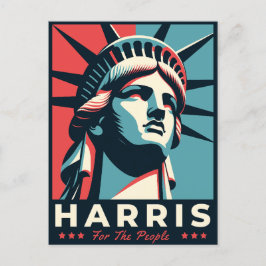 Kamala Harris 2024 är min president en svart och f Helg Vykort