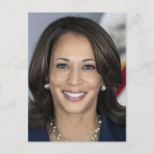 Kamala Harris 2024 är min president en svart och f Helg Vykort